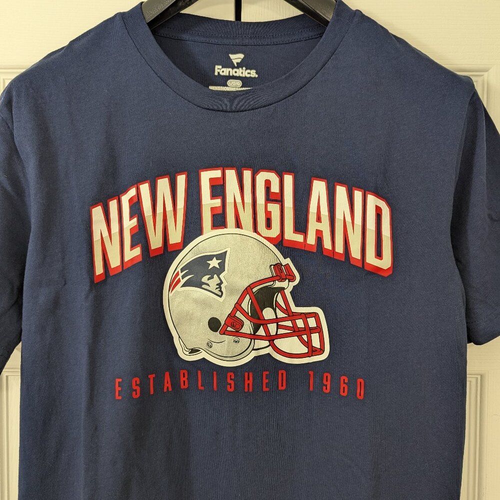 Fanatics New England Patriots NFL Football T-Shirt - Navy - Size L